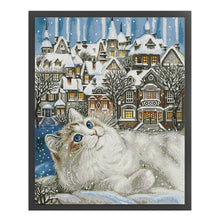 Load image into Gallery viewer, Joy Sunday - Cat Town - 47*57CM 14CT 2 Stamped Cross Stitch
