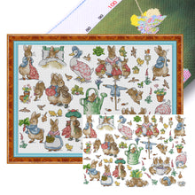 Load image into Gallery viewer, Joy Sunday - Peter Rabbit&#39;S Garden - 63*48CM 14CT 2 Stamped Cross Stitch
