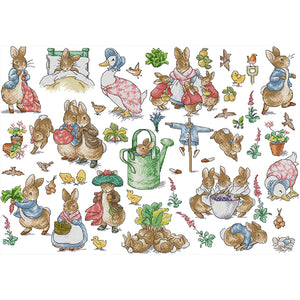 Joy Sunday - Peter Rabbit'S Garden - 63*48CM 14CT 2 Stamped Cross Stitch