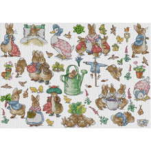 Load image into Gallery viewer, Joy Sunday - Peter Rabbit&#39;S Garden - 63*48CM 14CT 2 Stamped Cross Stitch
