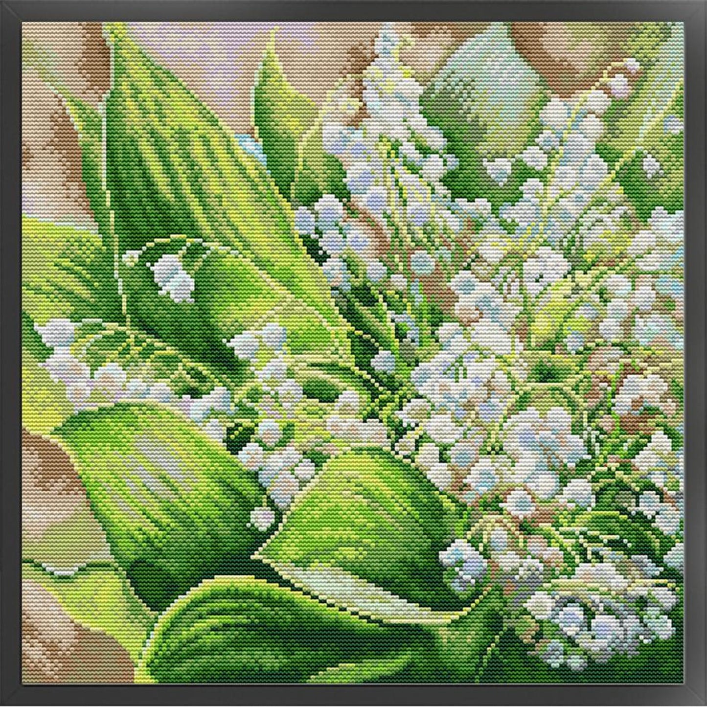 Lily Of The Valley - Full 14CT Stamped Cross Stitch 37x37CM - Joy Sunday