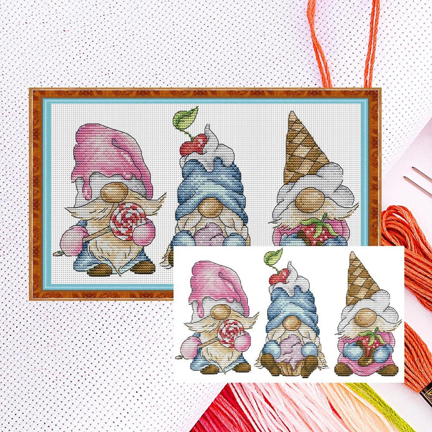Dwarf Costume - Partial 14CT Counted Cross Stitch 32x18CM - Joy Sunday Backstitch