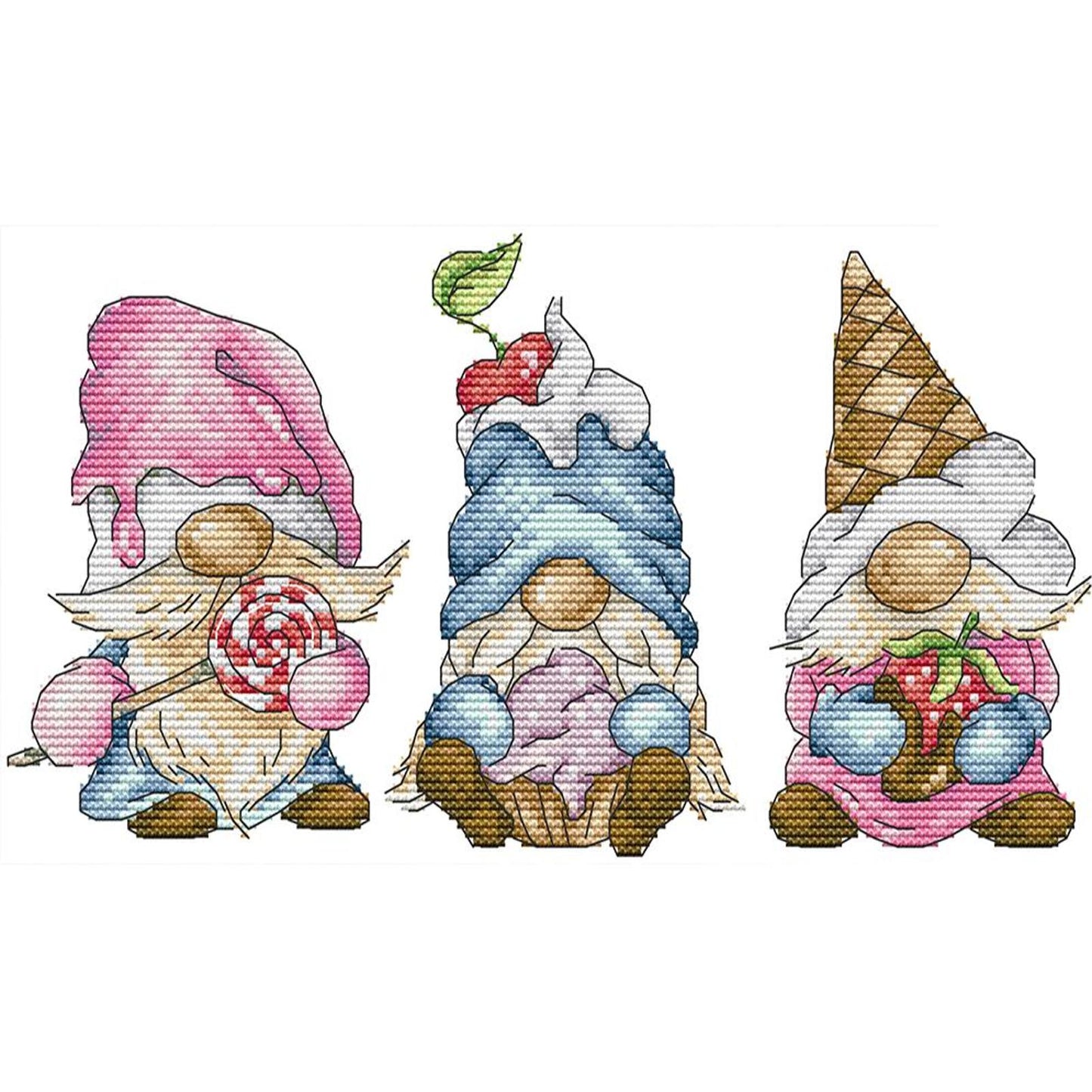 Dwarf Costume - Partial 14CT Counted Cross Stitch 32x18CM - Joy Sunday Backstitch