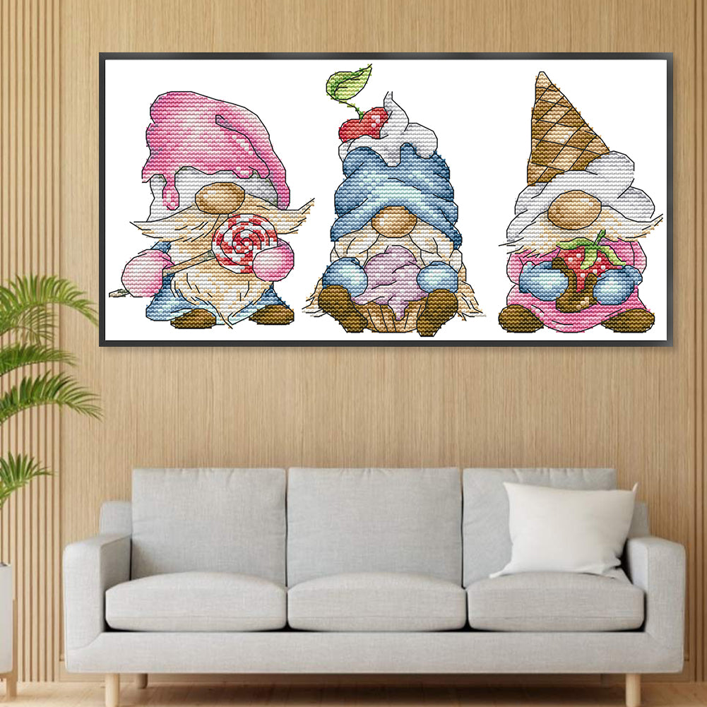 Dwarf Costume - Partial 14CT Counted Cross Stitch 32x18CM - Joy Sunday Backstitch