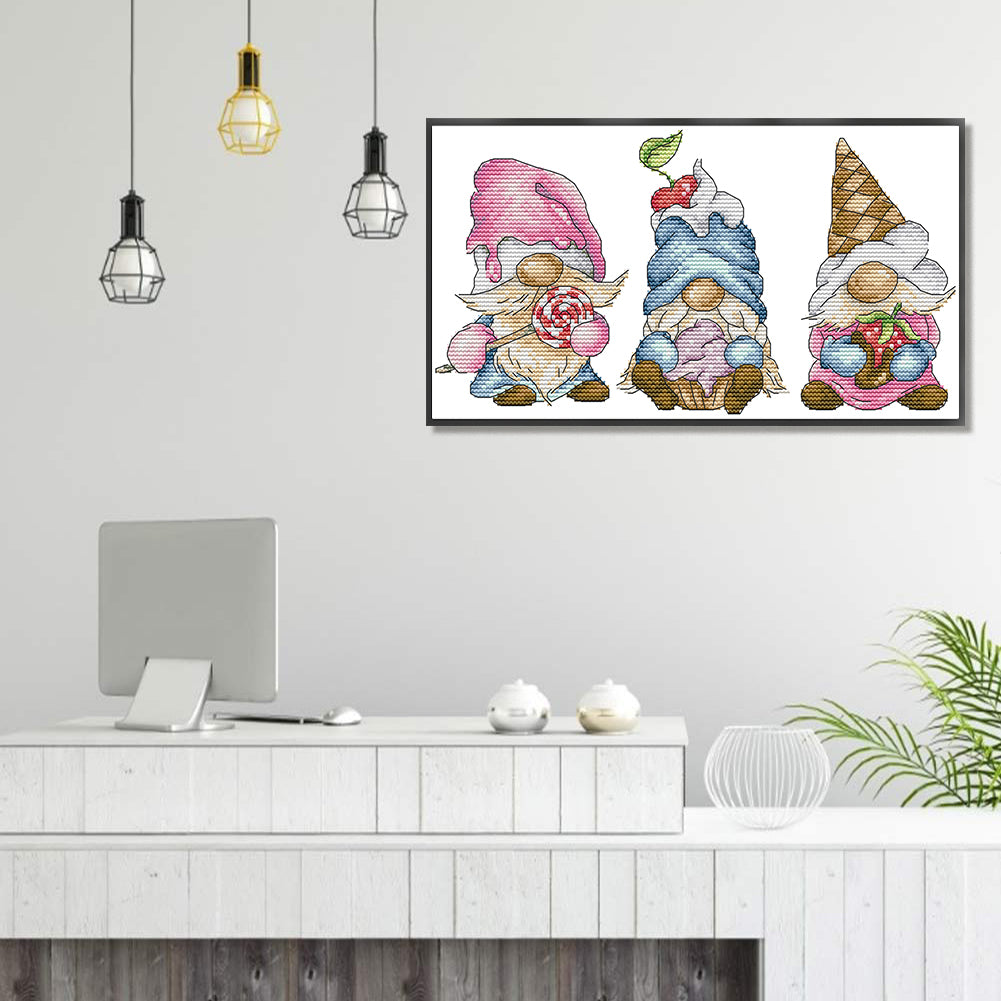 Dwarf Costume - Partial 14CT Counted Cross Stitch 32x18CM - Joy Sunday Backstitch