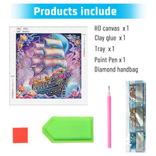 Load image into Gallery viewer, Framed Sailboat 30*30CM Special Shaped Drill Diamond Painting Drill Diamond Painting
