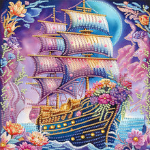 Load image into Gallery viewer, Framed Sailboat 30*30CM Special Shaped Drill Diamond Painting Drill Diamond Painting
