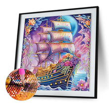 Load image into Gallery viewer, Framed Sailboat 30*30CM Special Shaped Drill Diamond Painting Drill Diamond Painting
