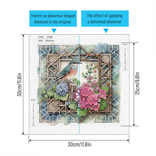 Load image into Gallery viewer, Framed Flowers And Birds 30*30CM Special Shaped Drill Diamond Painting Drill Diamond Painting
