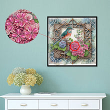 Load image into Gallery viewer, Framed Flowers And Birds 30*30CM Special Shaped Drill Diamond Painting Drill Diamond Painting
