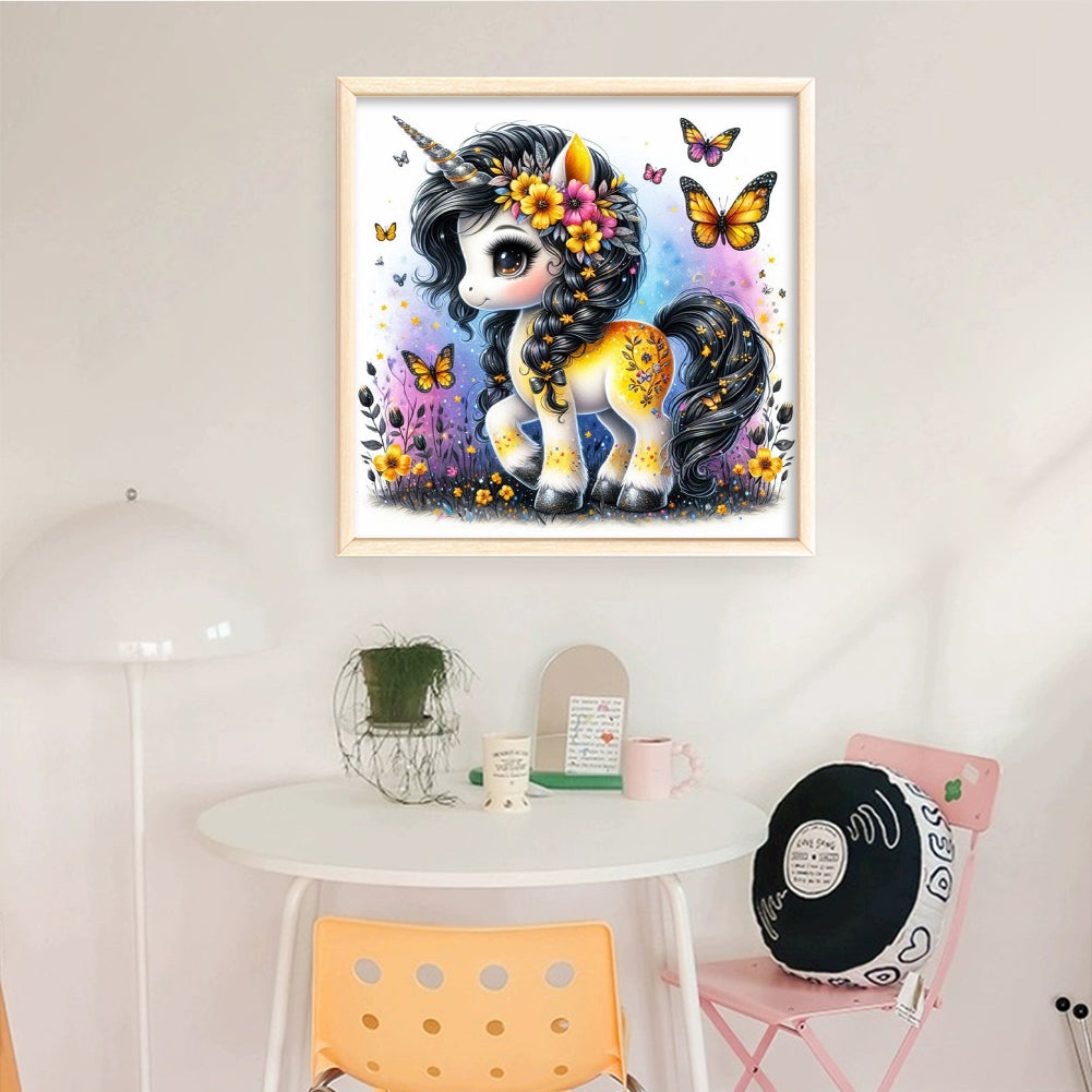 Colorful Unicorn - Full 14CT Counted Cross Stitch 40x40CM - Yishu