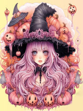 Load image into Gallery viewer, Pumpkin Witch 30*40CM(Canvas) Full Round Drill Diamond Painting
