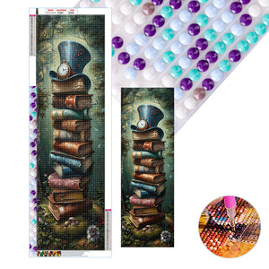 Book Mountain Hat 30*90CM(Canvas) Full Round Drill Diamond Painting