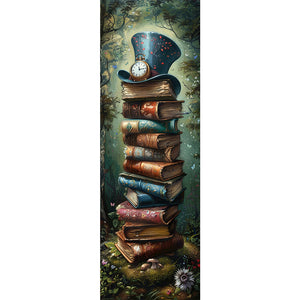 Book Mountain Hat 30*90CM(Canvas) Full Round Drill Diamond Painting