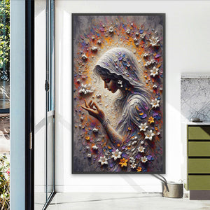 Flower Girl 40*70CM Full Round Drill Diamond Painting Drill Diamond Painting