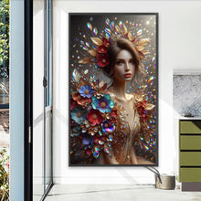 Load image into Gallery viewer, Flower Girl 40*70CM Full Round Drill Diamond Painting Drill Diamond Painting
