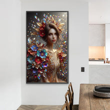 Load image into Gallery viewer, Flower Girl 40*70CM Full Round Drill Diamond Painting Drill Diamond Painting
