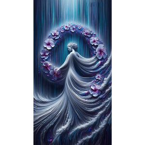 Flower Girl 40*70CM Full Round Drill Diamond Painting Drill Diamond Painting