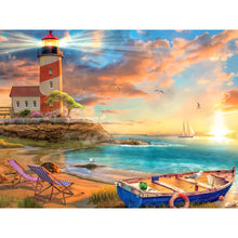 Load image into Gallery viewer, Seaside Scenery 40*30CM Full Round Drill Diamond Painting Drill Diamond Painting
