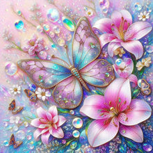Load image into Gallery viewer, Lily Butterfly 40*40CM Full AB Round Drill Diamond Painting Drill Diamond Painting
