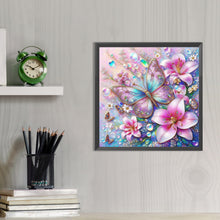 Load image into Gallery viewer, Lily Butterfly 40*40CM Full AB Round Drill Diamond Painting Drill Diamond Painting

