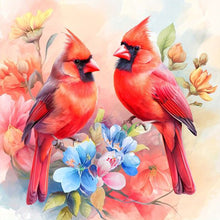 Load image into Gallery viewer, Double Cardinal 40*40CM Full AB Round Drill Diamond Painting Drill Diamond Painting
