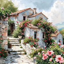 Load image into Gallery viewer, A Cottage Full Of Flowers 40*40CM Full Round Drill Diamond Painting Drill Diamond Painting
