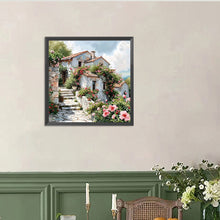 Load image into Gallery viewer, A Cottage Full Of Flowers 40*40CM Full Round Drill Diamond Painting Drill Diamond Painting
