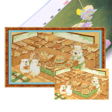 Load image into Gallery viewer, Huancan - Cartoon Bear - 70*42CM 11CT 3 Stamped Cross Stitch
