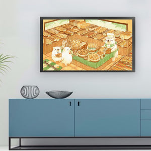 Huancan - Cartoon Bear - 70*42CM 11CT 3 Stamped Cross Stitch
