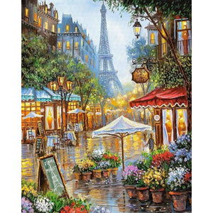 Paris Street Scene 40*50CM Full AB Round Drill Diamond Painting Drill Diamond Painting