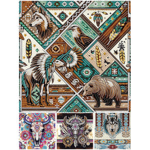 Load image into Gallery viewer, 4PCS Animal 30*30CM(Canvas) Partial Special Shaped Drill Diamond Painting
