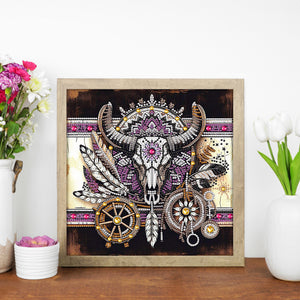 4PCS Animal 30*30CM(Canvas) Partial Special Shaped Drill Diamond Painting