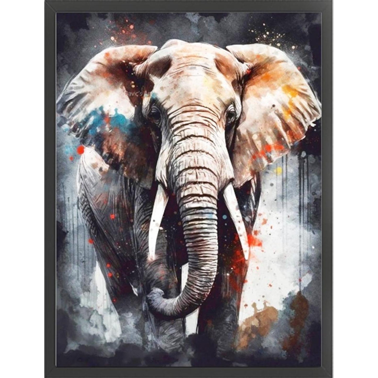 Elephant - Full 11CT Counted Cross Stitch 40x53CM - Yishu