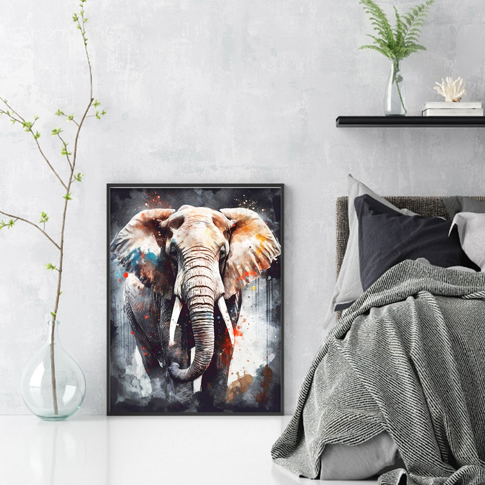 Elephant - Full 11CT Counted Cross Stitch 40x53CM - Yishu