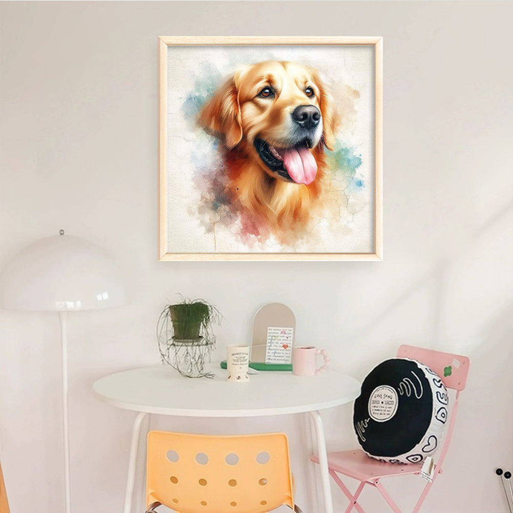 Golden Retriever - Full 11CT Counted Cross Stitch 40x40CM - Yishu