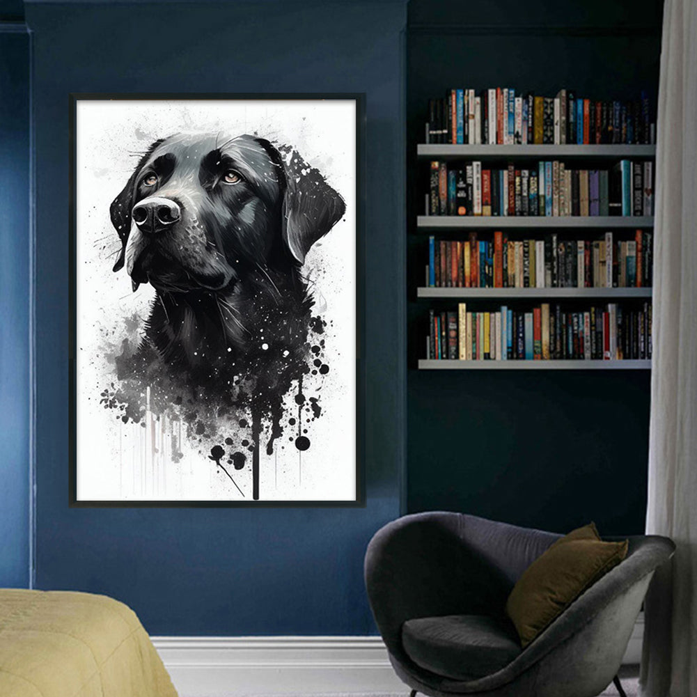 Black Dog - Full 11CT Counted Cross Stitch 40x60CM - Yishu