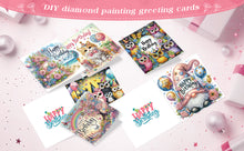 Load image into Gallery viewer, 6PCS DIY Birthday Wishes Diamond Art Greeting Cards Congratulations Cards &amp; Gift
