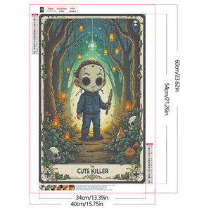 Halloween Horror Tarot 40*60CM Full Round Drill Diamond Painting Drill Diamond Painting