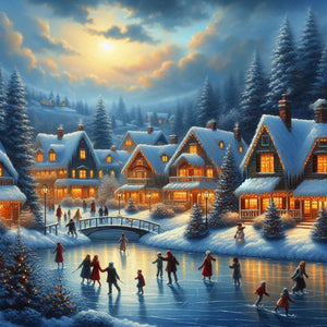 Winter Snow Scene 40*40CM Full Square Drill Diamond Painting Drill Diamond Painting