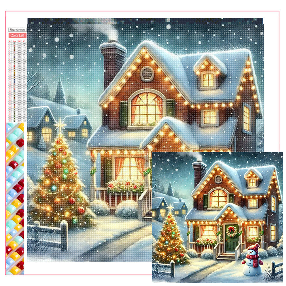 Winter Snow Scene 40*40CM Full Square Drill Diamond Painting Drill Diamond Painting