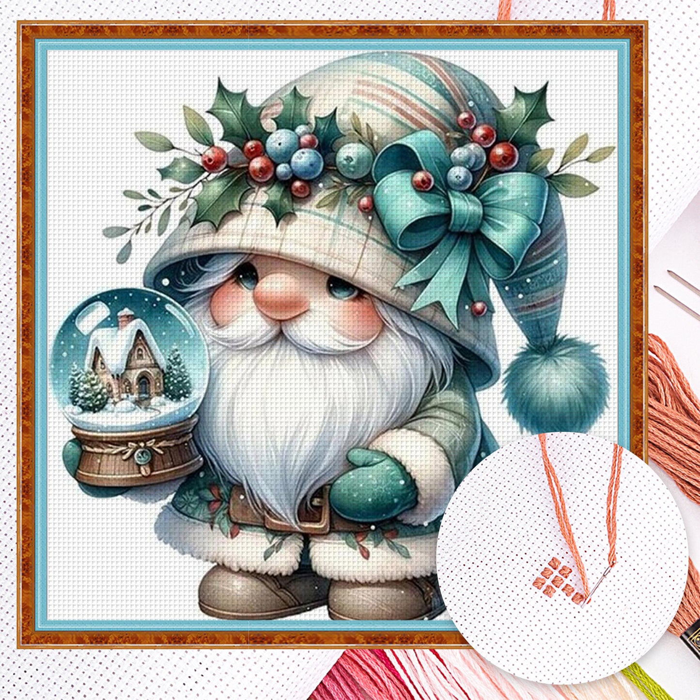Dryad And Crystal Ball - Full 11CT Counted Cross Stitch 40x40CM - Huacan