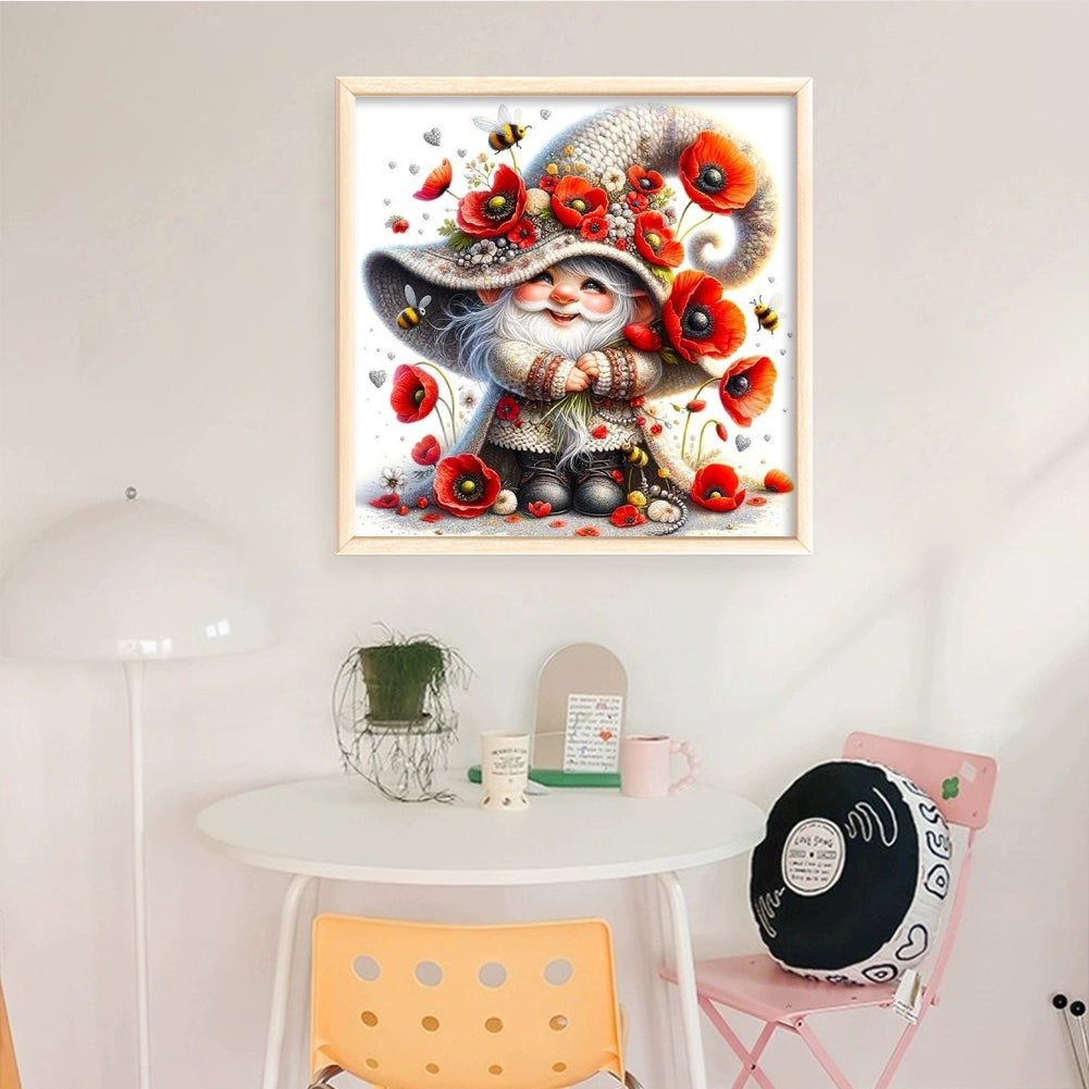 Poppy Dryad - Full 11CT Counted Cross Stitch 50x50CM - Huacan