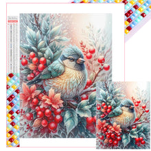 Load image into Gallery viewer, Winter Red Fruit Bird 40*50CM Full Square Drill Diamond Painting Drill Diamond Painting
