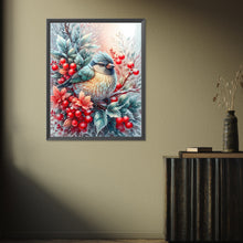 Load image into Gallery viewer, Winter Red Fruit Bird 40*50CM Full Square Drill Diamond Painting Drill Diamond Painting
