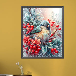 Winter Red Fruit Bird 40*50CM Full Square Drill Diamond Painting Drill Diamond Painting