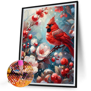 Winter Red Fruit Bird 40*50CM Full Square Drill Diamond Painting Drill Diamond Painting