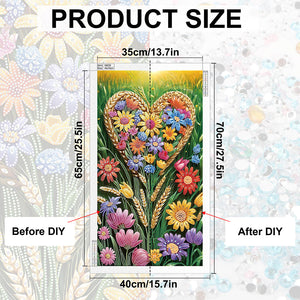 Love Flowers 40*70CM Special Shaped Drill Diamond Painting Drill Diamond Painting