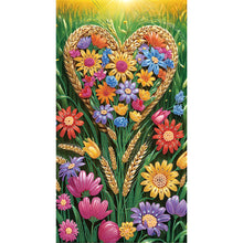 Load image into Gallery viewer, Love Flowers 40*70CM Special Shaped Drill Diamond Painting Drill Diamond Painting
