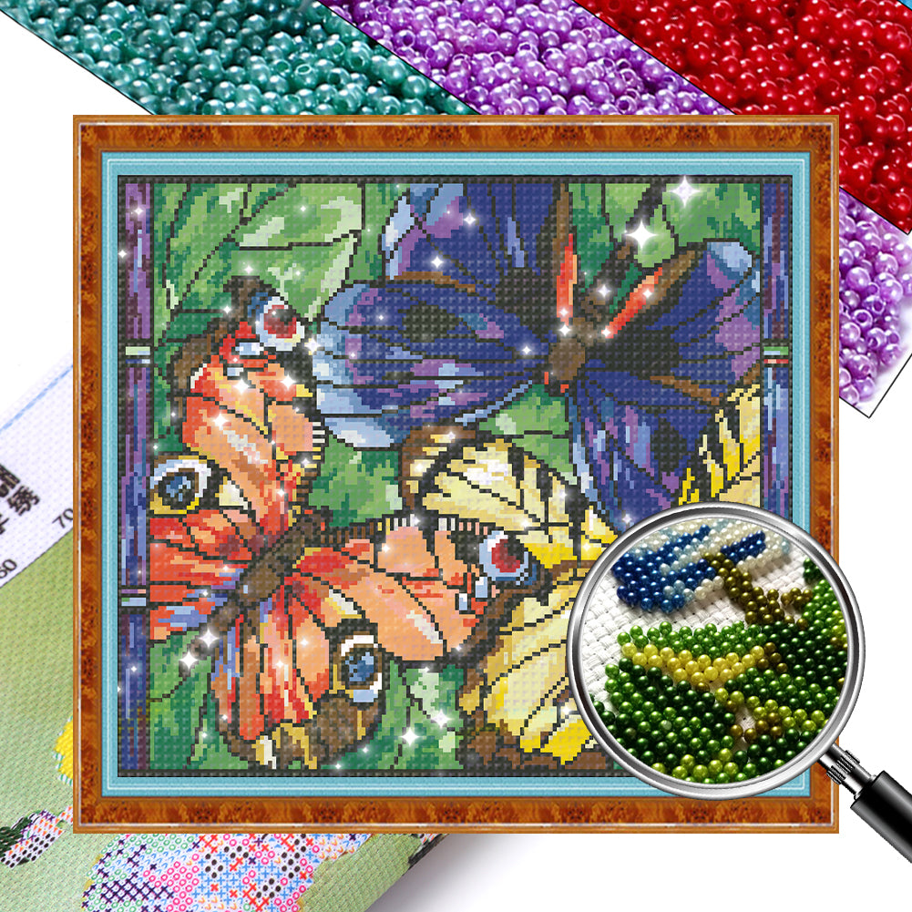 Red, Yellow, And Blue - 46*40CM 9CT Bead embroidery